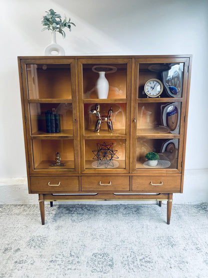 American of Martinsville Bubble Glass Display Cabinet